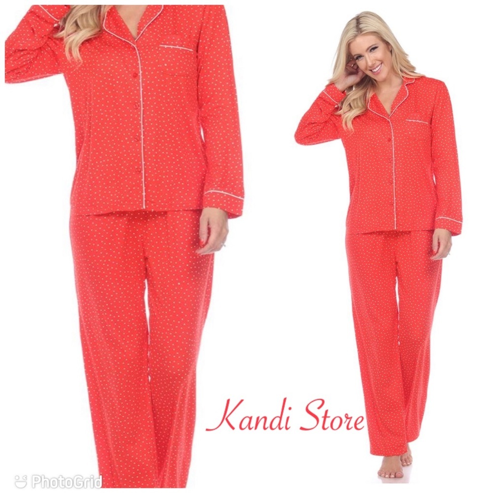 Red Polka Dot 2-Piece Matching Pajama Set